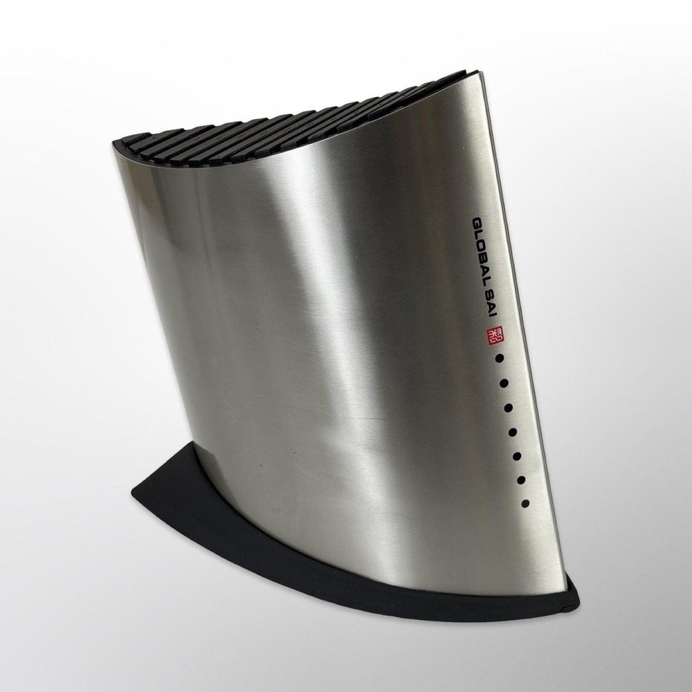 Global SAI 14 Slot Knife Block Stainless Steel Yoshikin Komin Yamada Japan